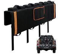 LejeMaek Tailgate Bike Pad, Black Oxford Fabric Truck Bike Tailgate Coperchio di Protezione Anti-Scratch Copertura con 4 Bici con Cinturini e Camion tascabili