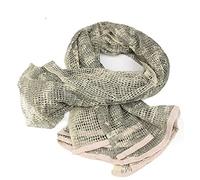 Lejie Sciarpa Tattica in Mesh Mimetica Traspirante Cecchino per Gioco di Guerra Foulard Filet Rete di Cammini da Trekking