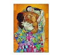 Leju Art Astratto Classico Gustav Klimt Famiglia Pittura su Tela Poster Moderni Klimt Wall Art Picture For Living Room Decor 80X120cm (31x47in) Frameless