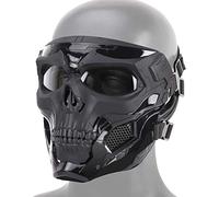LEJUNJIE Tactical Skull Mask Maschera a Pieno facciale, Adatta per Il Gioco di Ruolo Airsoft Paintball e CS War Game Mask Net Protettiva