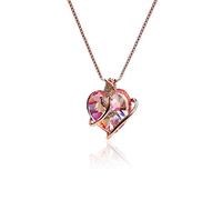 LEKANI Amore Eterno Collana Donna Cuore Argento 925 Gioielli con Cristalli di Austria, Idee Regalo Donna Originale per Lei Moglie Festa della Mamma Anniversario Regalo Natale Valentin's Day
