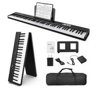LEKATO FP-10 Tastiera per pianoforte portatile per principianti 88 tasti pieghevole pianoforte digitale con pedale Sustain Tastiera per pianoforte elettrico pieghevole con chiave semi ponderata con