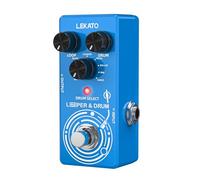 LEKATO Looper Chitarra Pedale Drum Machine, 2 in 1 Drum Looper Pedale, 6 Min Loop Time, 8 scanalature per batteria, Campioni di batteria reali con Tap Tempo, Sovraincisioni illimitate Annulla