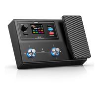 LEKATO ME-02P - Processore a pedale multi-effetto per chitarra con pedale di espressione, 100 preset, 34 effetti, 15 AMP/CAB Sims, caricamento IR, 40 ritmi di batteria, editing APP Bluetooth, uscite
