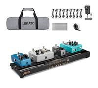 LEKATO Pedal Board con alimentatore incorporato, pedaliera per effetti compatta da 19,1 * 5,1 * 1,8 pollici, set di pedaliere in lega di alluminio con borsa per il trasporto, cavi per pedali, adesivo
