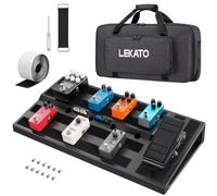 LEKATO Pedalboard per chitarra con borsa, ampio spazio per effetti multipli, scheda effetti per chitarra 50 x 25 x 6 cm, design durevole e portatile per musicisti