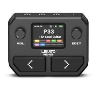LEKATO Pedale Effetti per Chitarra Basso Processore Multieffetto 10 Moduli Effetto, 99 Preset, 30 Modelli di Amplificatori/Cabinet, Interfaccia Audio USB con OTG e Bluetooth, Display LCD da 2", Nero