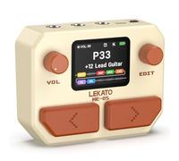 LEKATO Pedale Effetti per Chitarra Basso Processore Multieffetto 10 Moduli Effetto, 99 Preset, 30 Modelli di Amplificatori/Cabinet, Interfaccia Audio USB con OTG e Bluetooth, Display LCD da 2", Bianco