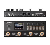 LEKATO Processore multi-effetti a pedale per chitarra e basso, oltre 300 | Sims da 90 Amp/Cab, 120 preset, equalizzatore a 8 bande, 100 ritmi di batteria, loop 150s, registrazione OTG, RE-AMP