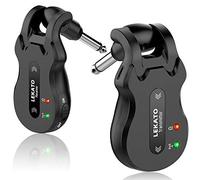 LEKATO Sistema di chitarra senza fili 5.8 Ricevitore trasmettitore per chitarra wireless ricevitore audio ricaricabile ricevitore trasmettitore wireless 4 canali gamma di trasmissione per chitarra