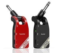 LEKATO Ssystem per chitarra wireless aggiornato 2,4 GHz Audio digitale per chitarra Trasmettitore wireless Ricevitore Batteria al litio ricaricabile incorporata Cavo wireless