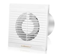 LeKaufen Ventilatore da bagno Ø 100 mm con valvola di ritorno, ventilatore da parete per la deumidificazione e la ventilazione, 150 m³/ora e nessun rumore per cucina, bagno, ufficio