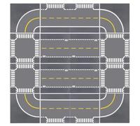 Lekebaby 16 Platten-Set Città Base, Strade Urbane, 100% Compatibile con le Principali Marche, 4 Curve/4 T-Croce/4 Retta/4 Croce