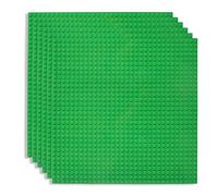 Lekebaby Confezione da 6 piastre di base classiche, 25,4 x 25,4 cm, 100% compatibili con tutte le principali marche, per bambini di età superiore ai tre anni, verde