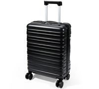 Lekebobor Trolley Bagaglio a Mano 55x40x20cm, Valigia da Cabina con Lucchetto Approvato Dalla TSA e 4 Ruote 360°, Valigia Rigida in ABS, 40L, Nero