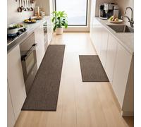 LEKEEPGO 2 Pezzi Tappeto Cucina, Passatoia Cucina, Tappeti Cucina, Marrone