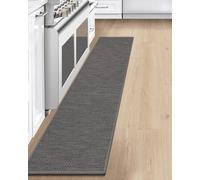 LEKEEPGO Tappeto Cucina Antiscivolo Lavabile 43x200cm, Passatoia Cucina, Tappeti Cucina Lavabile Antiscivolo, Assorbente Tappetino Cucina, Tappeto per Cucina, Corridoio, Lavanderia, Ufficio, Grigio