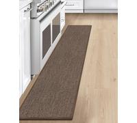 LEKEEPGO Tappeto Cucina Antiscivolo Lavabile 43x200cm, Passatoia Cucina, Tappeti Cucina Lavabile Antiscivolo, Assorbente Tappetino Cucina, Tappeto per Cucina, Corridoio, Lavanderia, Ufficio, Marrone