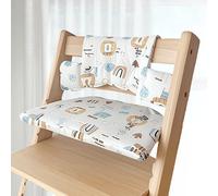 LEKEFET - Cuscino per seggiolino per bambini, 2 pezzi, impermeabile, morbido cuscino per sedile rimovibile per neonati, facile da pulire, facile da montare, Rainbow Sadie