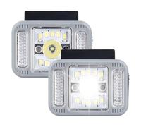 LEKEFETO 2 luci LED a clip ricaricabili USB: torcia frontale impermeabile e torcia toracica per jogging, pesca, campeggio, escursionismo, corsa notturna