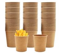LEKEFETO 200 bicchieri di carta da 100 ml, ecologici, in carta kraft marrone, per espresso, bevande e feste, biodegradabili, a prova di perdite
