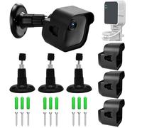 LEKEFETO 3 Pezzi Supporto Esterno Blink: Supporto Muro Regolabile Con Custodia Protettiva per Telecamera Blink Outdoor, Rotazione a 360° e Inclinazione a 90°, Resistente ai UV e alle Intemperie (Nero)