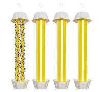 LEKEFETO 4 trappole grandi per mosche per interni ed esterni, trappola per zanzare con strisce adesive, trappola per mosche della frutta, per interni ed esterni