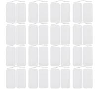 LEKEFETO 40 elettrodi TENS 4 x 8 cm - Elettrodi autoadesivi riutilizzabili per dispositivi TENS & EMS Trainer - Compatibile con attacco da 2 mm - per alleviare i muscoli