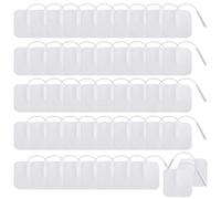LEKEFETO 50 cuscinetti per elettrodi Tens-EMS per elettrostimolatori, 40 x 40 mm, autoadesivi, riutilizzabili, per sollievo da muscoli, schiena e dolori articolari