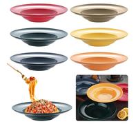 LEKEFETO 6 piatti fondi, piatti fondi, piatti piani, riutilizzabili, piatti profondi, piatti per pasta profonda, per tagliatelle, insalate, bistecche, adatti al microonde e lavabili in lavastoviglie