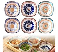 LEKEFETO Boho - Set di 6 ciotole per salsa di soia, snack, sushi - Ø 9,4 cm