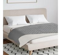 LEKEFETO Coperta impermeabile per cani, 76 x 190 cm, 4 strati, per auto, letto e tavoli, lavabile in lavatrice, con motivo a quadri (grigio chiaro)