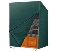 LEKEFETO Copertura per poltrona da spiaggia, copertura per poltrona da spiaggia, impermeabile e antipolvere, protezione UV e resistenza allo strappo, 125 x 90 x 165/135 cm, verde