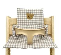 LEKEFETO - Cuscino antiscivolo per seggiolone Stokke Tripp Trapp: set di rivestimento laminato e cotone organico, lavabile e facile fissaggio