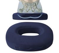 LEKEFETO Cuscino ortopedico per seduta rotondo, cuscino a forma di ciambella in memory foam, cuscino ortopedico per seduta, cuscino per migliorare la circolazione sanguigna, allevia il dolore, per