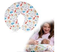 LEKEFETO Cuscino per allattamento piccolo, federa per cuscino da allattamento, a forma di U, per allattamento e allattamento con la bottiglia, 43 x 36 x 12 cm, solo federa