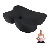 LEKEFETO Cuscino per sedia da ufficio, cuscino ortopedico con memory foam, cuscino ergonomico per auto, sedia a rotelle e casa, colore nero, 40,6 x 45,7 x 5,7 cm