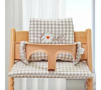 LEKEFETO Cuscino per seggiolone Stokke Tripp Trapp: antiscivolo, rivestimento laminato, cotone biologico, lavabile in lavatrice, facile fissaggio, margherite