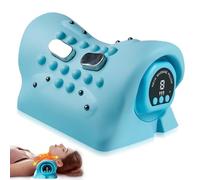 LEKEFETO EMS - Massaggiatore elettrico per collo con calore e telecomando, senza fili, 3 livelli di vibrazione, 9 frequenze, 3 modalità di riscaldamento, digitopressione per il collo, blu