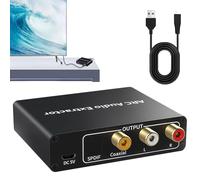 LEKEFETO HDMI ARC: convertitore audio HDMI ARC, convertitore analogico digitale con uscita audio ottica e coassiale, 3,5 mm, convertitore DAC per soundbar, home theater, HDTV