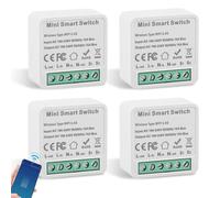 LEKEFETO - Interruttore della luce intelligente a 2 vie, modulo intelligente WLAN, controllo vocale/timer, mini interruttore della luce Smart Home, compatibile con app Tuya, Alexa, Smart Life, neutro