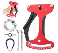 LEKEFETO Raggi della bicicletta Tension Meter strumento di calibrazione: misuratore di tensione dei raggi con 5 accessori, misuratore di tensione per raggi, attrezzi di riparazione della bicicletta