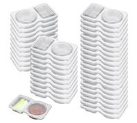 LEKEFETO Reusable Snack Pack - 40 contenitori per snack con coperchio, contenitore per salse, salse, condimenti