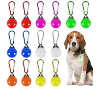LEKEFETO Set di 14 ciondoli luminosi per cani: sicurezza LED lampeggianti per cani con clip con 3 modalità lampeggianti, LED luce pendente luminoso, luce di sicurezza per animali domestici