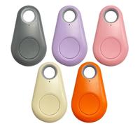 LEKEFETO Set di 5 chiavi tracker Bluetooth con allarme da 80 - 90 dB - Trova oggetti per biciclette, animali domestici, valigie | batteria CR2032 sostituibile, multicolore compatibile con iOS/Android