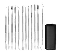 LEKEFETO Strumento di modellazione, set di strumenti per intaglio della cera, 12 pezzi, set di strumenti per ceramica in acciaio inossidabile con borsa per il trasporto, strumento di argilla,