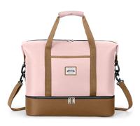 Lekesky Borsone da viaggio da donna, con scomparti separati per scarpe, per il fine settimana, la notte, la palestra, lo sport o l'ospedale, rosa, 30L, Borsa da cabina sottosella per Ryanair 40x20x25