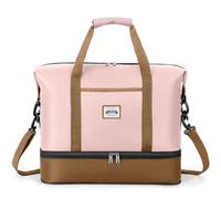 Lekesky Borsone da viaggio da donna, con scomparti separati per scarpe, per il fine settimana, la notte, la palestra, lo sport o l'ospedale, rosa, 24L, Borsa da cabina sottosella per Ryanair 40x30x20