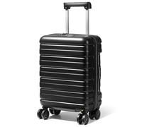 Lekesky Trolley Bagaglio a Mano 45x36x20 Easyjet, Valigia da Cabina Rigida Resistente e ABS Leggera con 4 Ruote Rimovibili, Lucchetto TSA, 25L, Nero