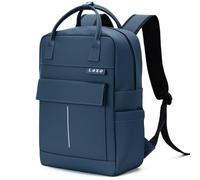 Lekespring Zaino Impermeabile per Donna e Uomo, Zaini Porta PC in Pelle 15.6 Pollici, Grande Zaino da Viaggio Rains Zaini, Elegante Borsa Lavoro Donna per Scuola Casual Università Ufficio - Blu